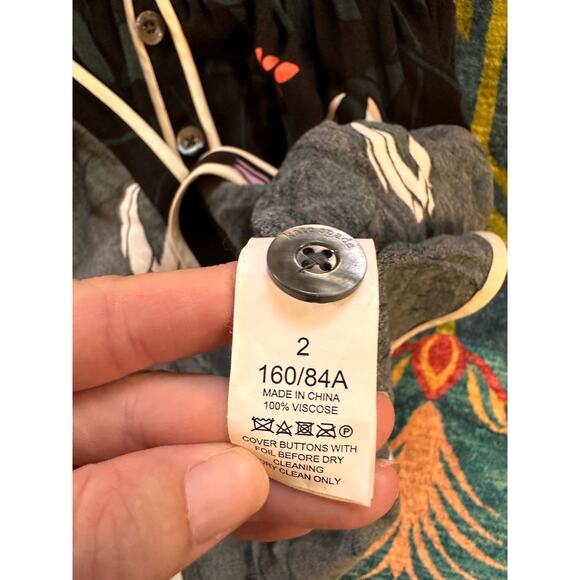 Kate Spade Deco Bloom Short-Sleeve Shirt Dress Size 2 - Picture 6 of 6